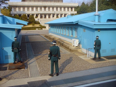 Joint Security Area of DMZ between North and South Korea